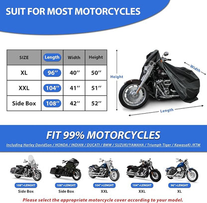 Motorcycle Cover for Cruiser Models Harley Davidson Iron 883, Fat Boy, Softail - Image 2