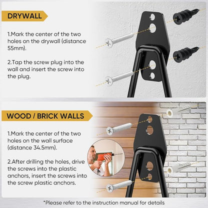 TICONN 12 Pack Heavy Duty Garage Hooks, Steel Utility Wall Storage Hooks - Image 7