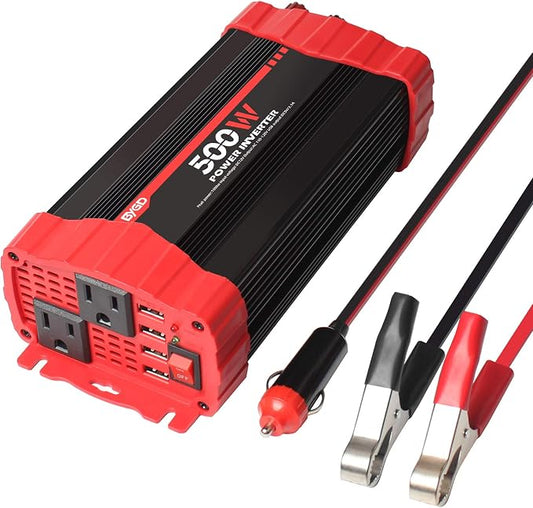 BYGD 500W Power Inverter, Car Charger Adpater DC 12V to AC 110V Car Power by BYGDOfficialStore