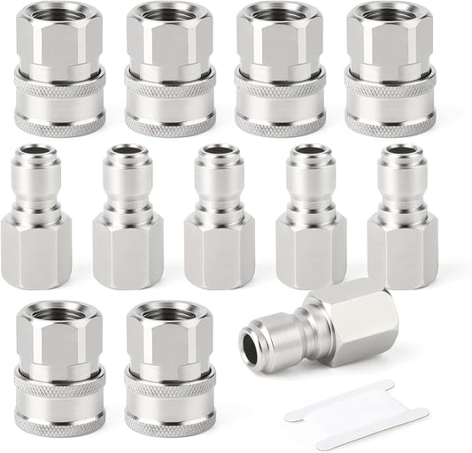 TAISHER 12PCS 304 Stainless Steel Pressure Washer Adapter Kit, Quick Connect by TAISHER
