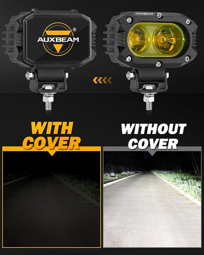 Auxbeam 4 Inch LED Pod Covers, Square Off Road Light Protective Covers - Image 2