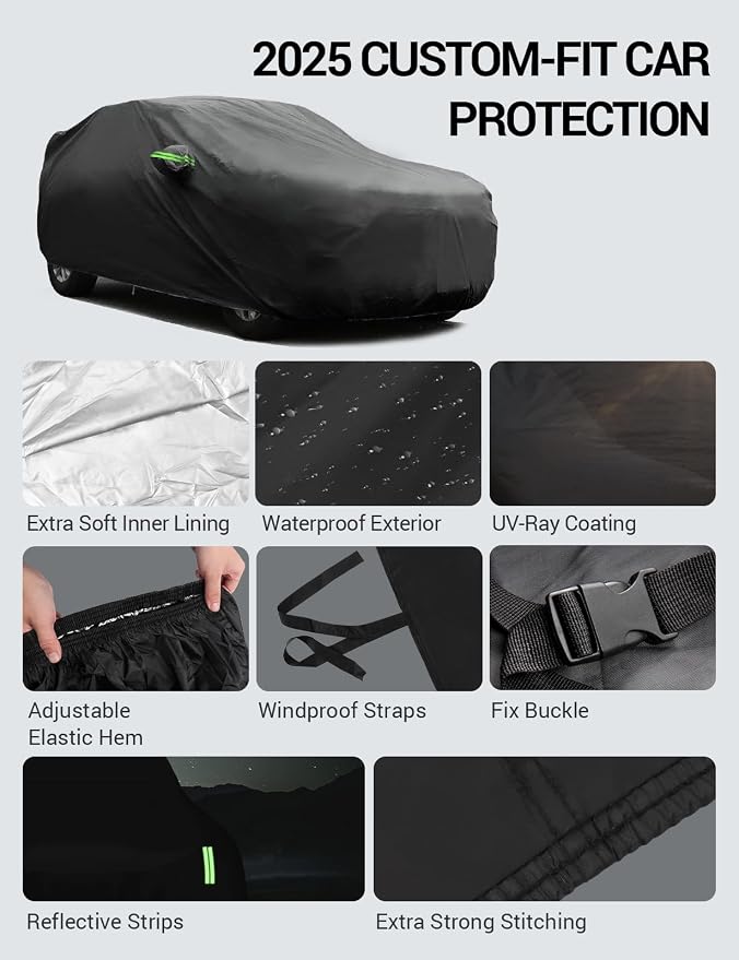 Proadsy Car Cover Custom Fit for Ford Expedition 2022-2026, Waterproof All - Image 8