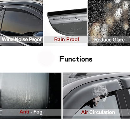 Side Window Wind Deflector, Window Visor fit - Image 2