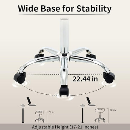 Ergonomic Rolling Shop Stool Salon Stool - Image 4