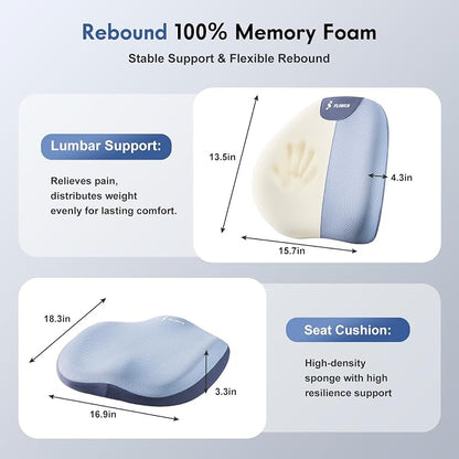FLORICH Seat Cushion and Lumbar Support Pillow - Image 2