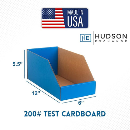 Hudson Exchange 6x12x5.5" Corrugated Parts Bin Box - Image 2