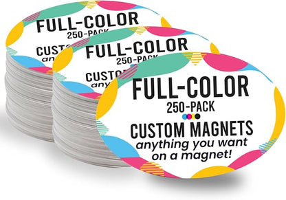 Magnet Me Up Customizable Magnet Pack, Oval Magnetic Decal, Advertising by MagnetMeUp