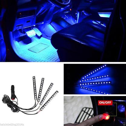 Car LED Strip Light, EJ's SUPER CAR 4pcs 36 LED Car Interior Lights Under Dash - Image 3
