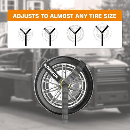 Kingfun Car Tie Down Straps for Trailers 4 Pack Lasso Straps - Image 5