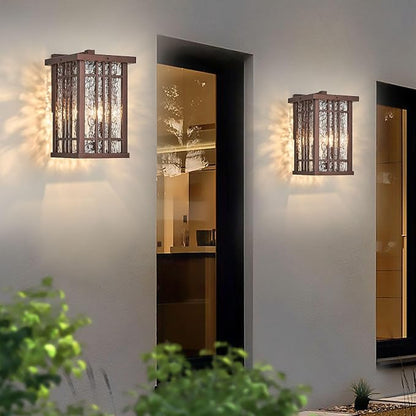 2-Light Outdoor Wall Light E26 Base Metal Frame - Image 5