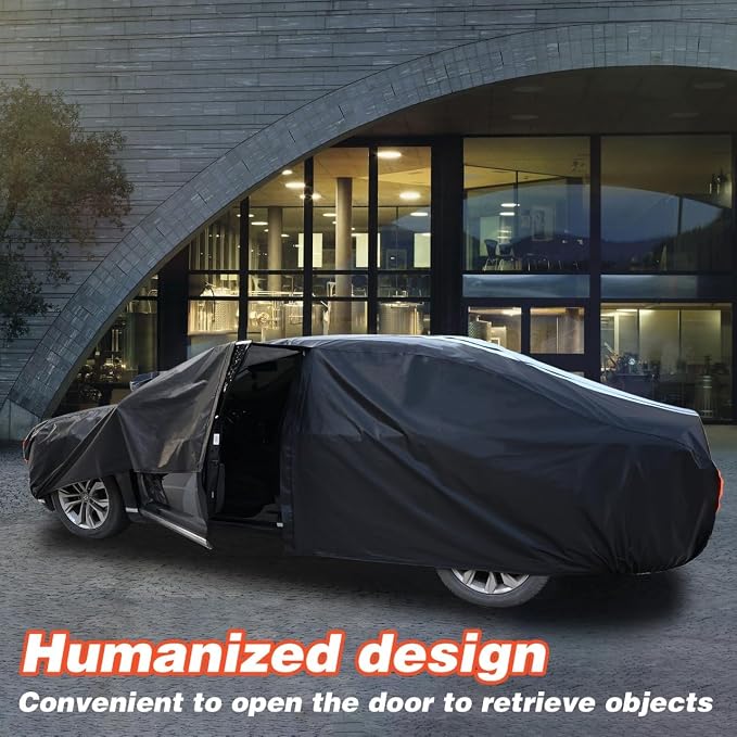 12-Layer Custom Fit Car Cover for Tesla Model X, Upgraded Waterproof - Image 4