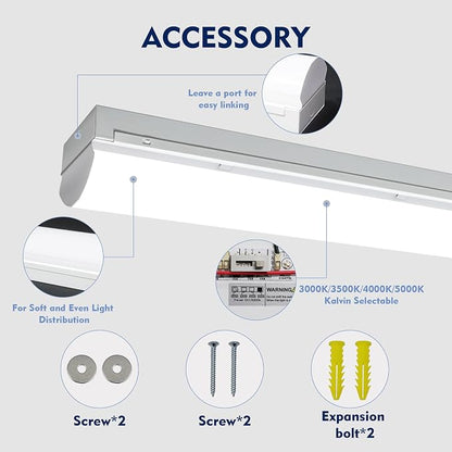 4PK 4FT LED Shop Light - 4 In 1 LED Wraparound Light Fixture - Image 6