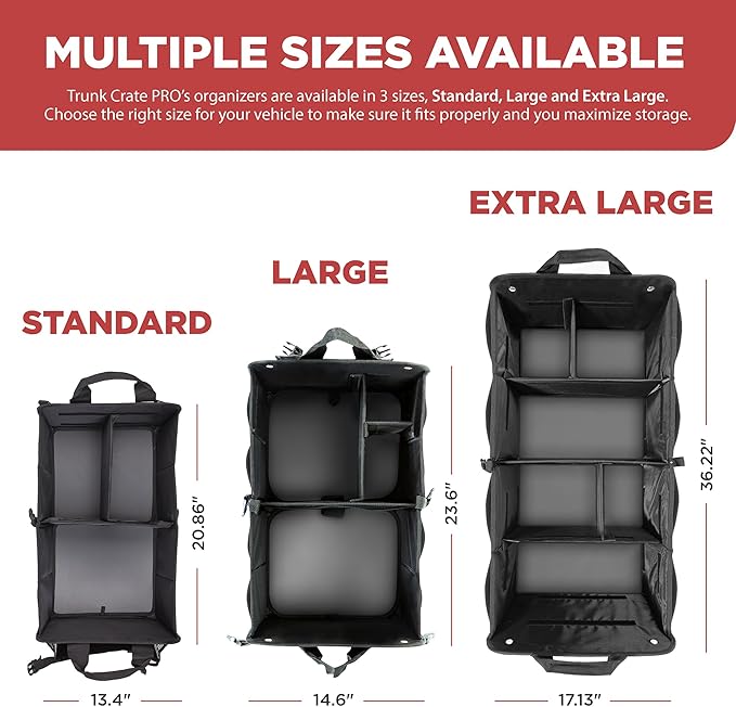 TRUNKCRATEPRO Red Car Accessories Trunk Organizer - Image 4