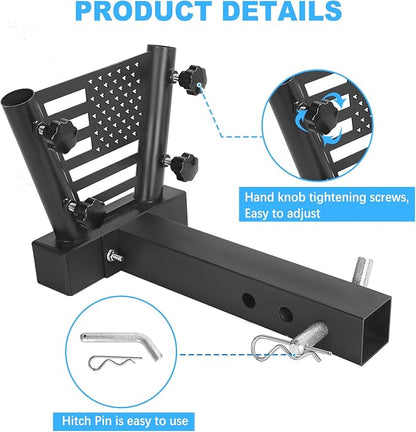 Heavy Duty Dual Hitch Flag Pole Holder - Image 3