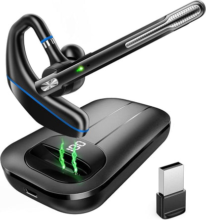 Bluetooth Headset V5.3, Wireless Earpiece by EKVANBEL