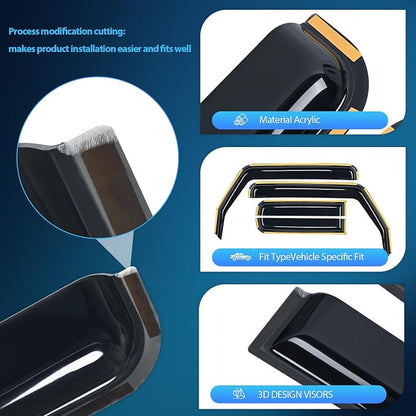 Nilight Window Visor Compatible - Image 2