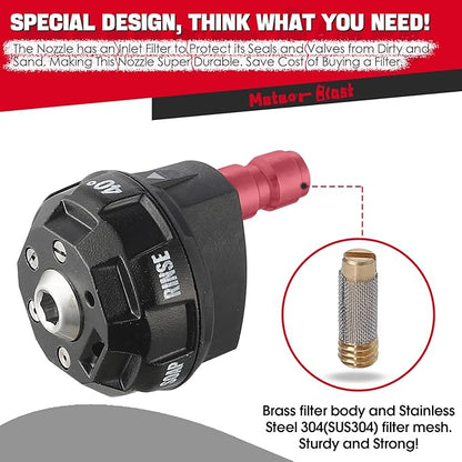 Meteor Blast Pressure Washer Nozzle, 6-in-1 Quick Change over and Adjustable - Image 5