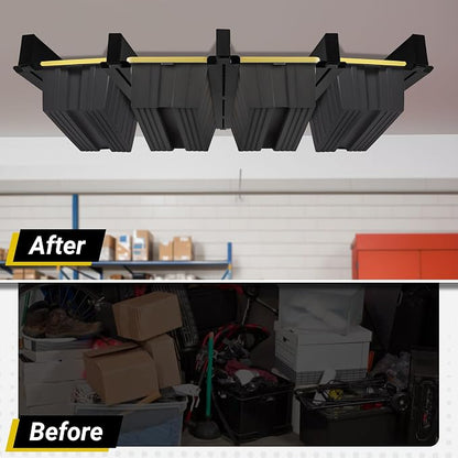 Overhead Garage Storage Rack 4-Bin, Heavy Duty Ceiling Racks w/ 400 LBS Load - Image 7