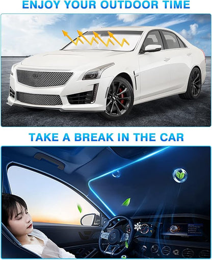 KUST Windshield Sun Shade for Cadillac CTS 2014-2019 Window Shade Sun Visor - Image 5