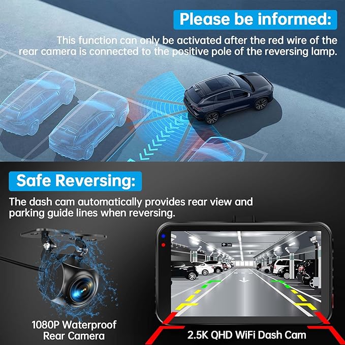 Dash Cam Front and Rear, Dash Camera - Image 2