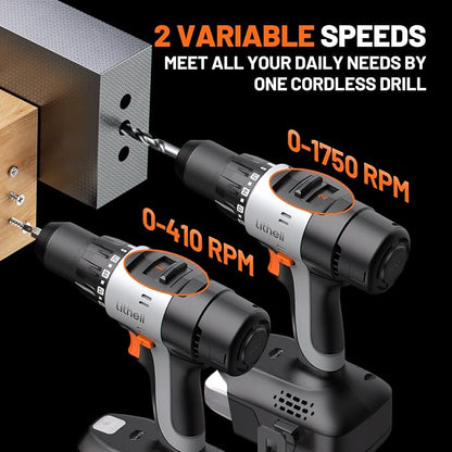 Litheli 20V Cordless Drill Driver Set, Electric Power Drill - Image 4