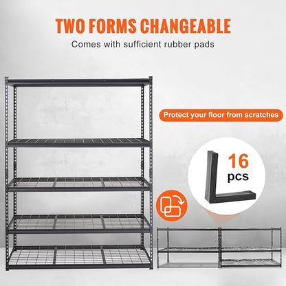 VEVOR Storage Shelving Unit, 5-Tier Adjustable, 2000 lbs Capacity, Heavy Duty - Image 6