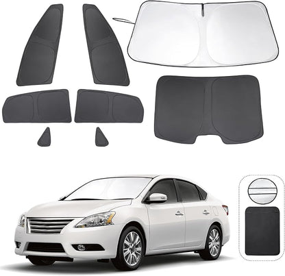 TINGLU Window Shades for Nissan Sentra 2014 2015 2016 2017 2018 2019 by TINGLU