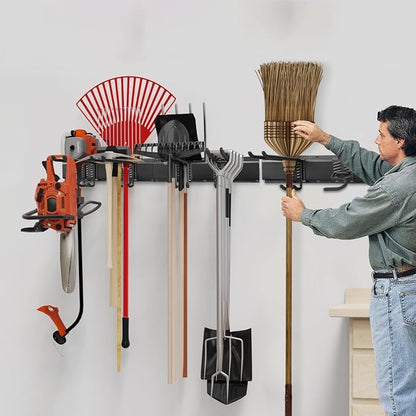 Heavy Duty Garage Organizer Tool Organizer Wall Mount, Iron Metal Hooks Set 6 - Image 2