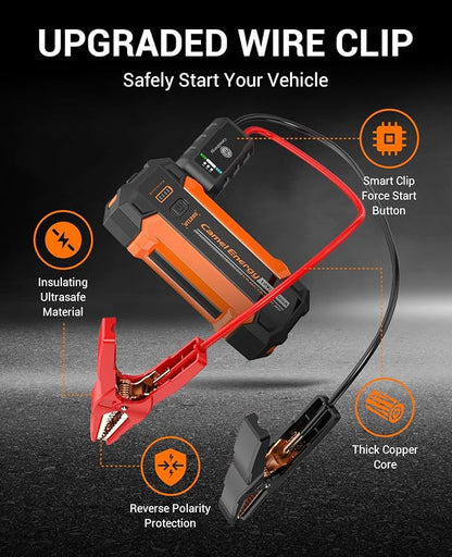 Portable Jump Starter 3000A Peak Car Battery Pack, 12V Jump Box up to 9.0L - Image 6