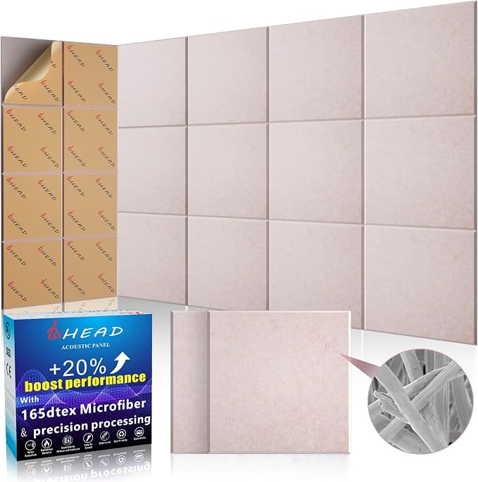 15 pcs 165dtex Microfiber Acoustic Panels ，Self-Adhesive Soundproof Wall Panels by Staytunedforournewproduct