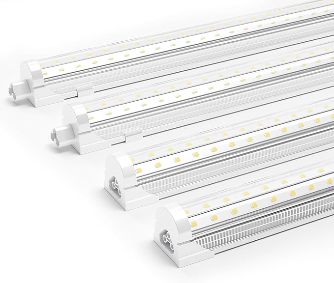 Ensenior 4 Pack 4 FT Led Shop Lights, 6000K Clear White, 5000LM Super Bright by Ensenior