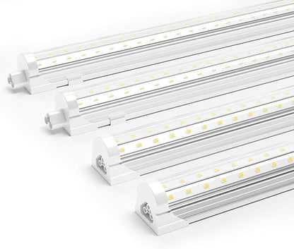 Ensenior 4 Pack 4 FT Led Shop Lights, 6000K Clear White, 5000LM Super Bright by Ensenior