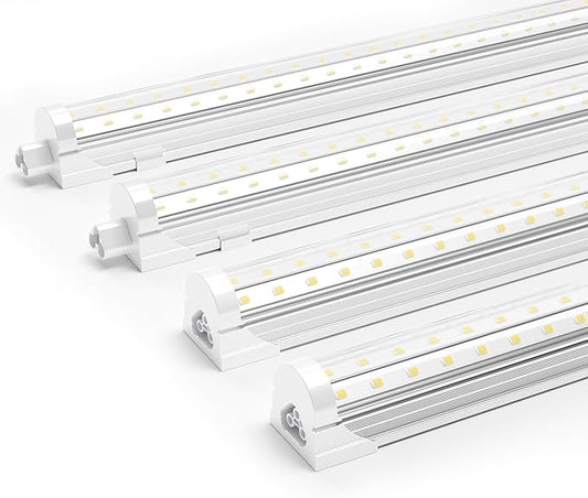 Ensenior 4 Pack 4 FT Led Shop Lights, 6000K Clear White, 5000LM Super Bright by Ensenior