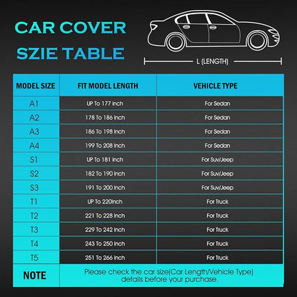 Car Cover Waterproof All Weather Full Outdoor Pickup Truck Cover Rain UV - Image 5