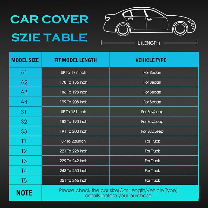 Truck Car Cover Waterproof All Weather Full Outdoor Pickup Car Cover Rain UV - Image 5