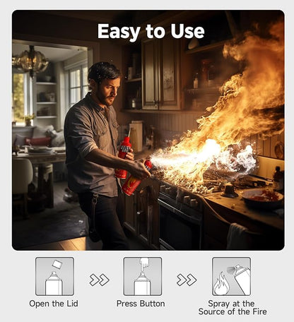3-Pack Fire Extinguisher for Home, Camping & Electronics - Image 3