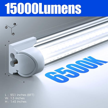 Barrina 8FT LED Shop Light Fixtures 100W, 15000LM 6500K Super Bright White - Image 2
