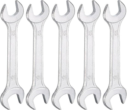 HARFINGTON 5pcs Double Open End Wrench 16mm x 18mm Metric 15 Degree Offset by HARFINGTON