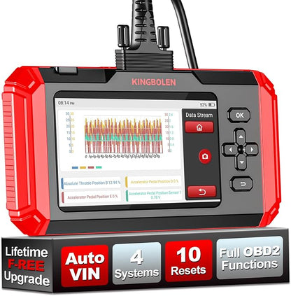 KINGBOLEN S600 OBD2 Car Scanner, ECM/TCM/SRS/ABS Code Reader by KINGBOLEN
