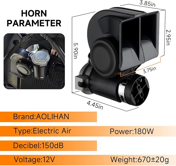 Pack of 2 Car Horn, Train Horns - Image 3
