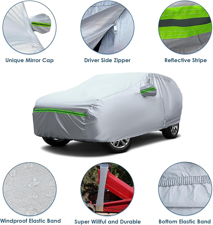 AUQDD 6-Layers Premium Truck Car Cover Waterproof All Weather Weatherproof UV - Image 3