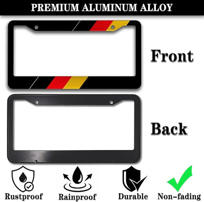 License Plate Protector Black, and Red License Plate Frames German Flag - Image 3