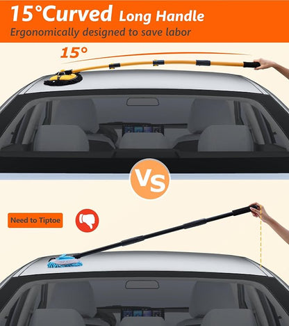 56.7" Car Wash Brush Mop Kit Microfiber Car Washing Sponge Mitt - Image 3