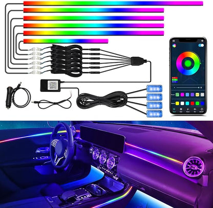 Dreamcolor Interior Car Lights, WEBUPAR Car Accessories 10 in 1 Car LED Strip by WEBUPAR