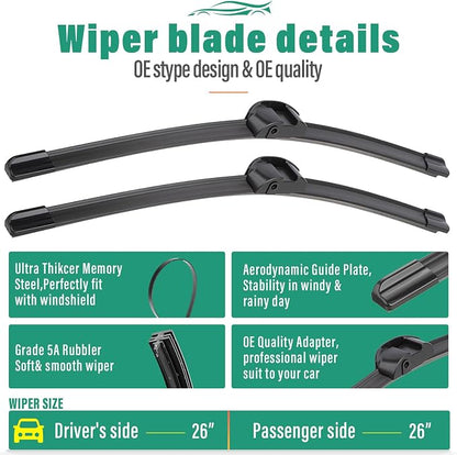 26" 26" 13" Windshield Wiper Blades Replacement - Image 3