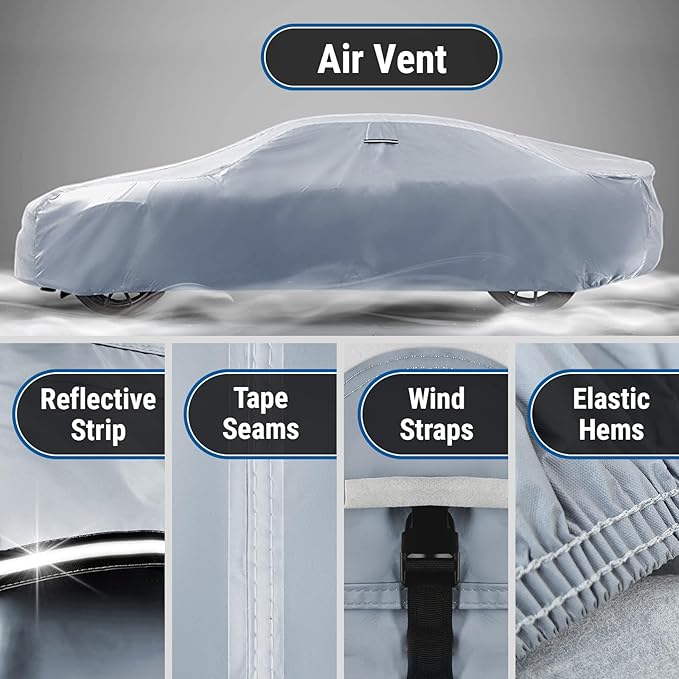 iCarCover Custom Car Cover for Pontiac Executive Wagon Waterproof All-Weather - Image 5