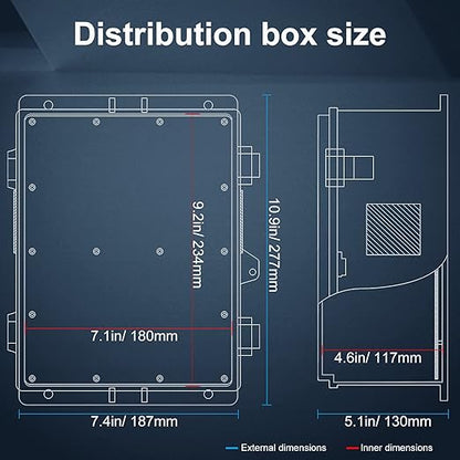 Outdoor Electrical Junction Box, ABS Water Resistant Enclosure - Image 6