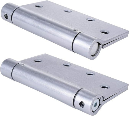 2 Pack - 4.5"x4" Brushed Satin Chrome Finish Self Closing Reversible Door Hinge - Image 3