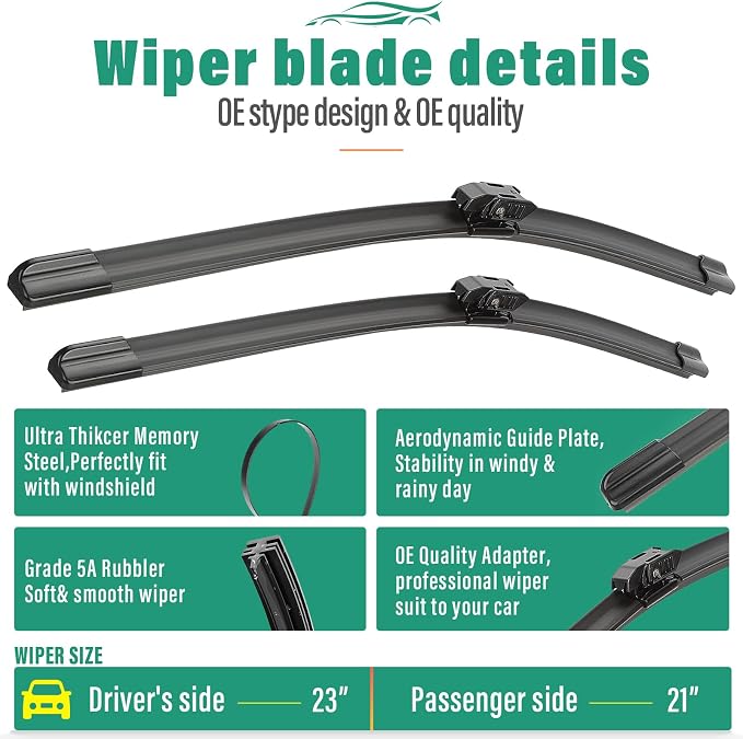 23" 21" 10" Windshield Wiper Blades Replacement - Image 3