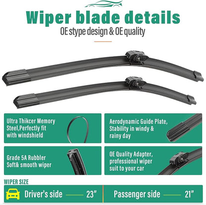 23" 21" 10" Windshield Wiper Blades Replacement - Image 3